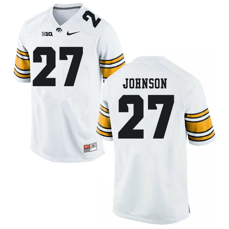 Men #27 Jack Johnson Iowa Hawkeyes College Football Jerseys Sale-White - Click Image to Close